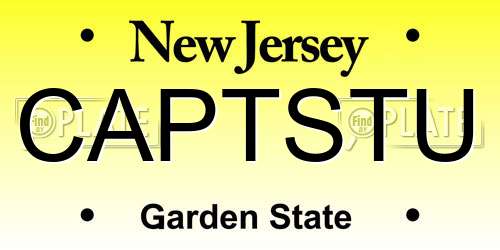 CAPTSTU New Jersey License Plate