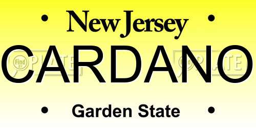 CARDANO New Jersey License Plate