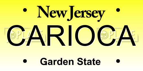 CARIOCA New Jersey License Plate
