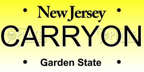 CARRYON New Jersey License Plate