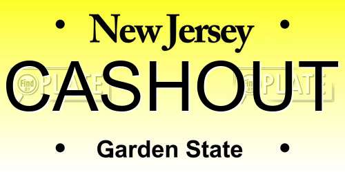 CASHOUT New Jersey License Plate