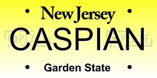 CASPIAN New Jersey License Plate