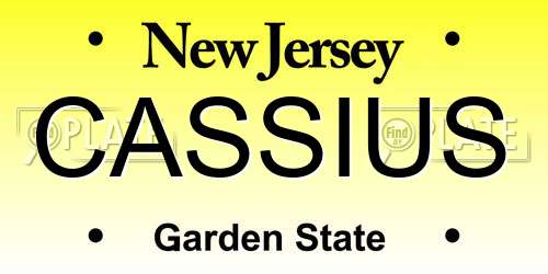 CASSIUS New Jersey License Plate