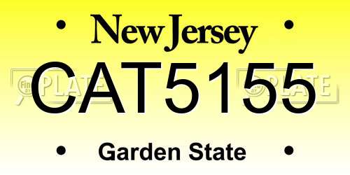 CAT5155 New Jersey License Plate