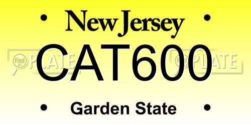 CAT600 New Jersey License Plate
