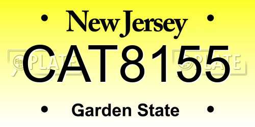 CAT8155 New Jersey License Plate