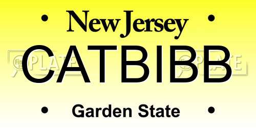 CATBIBB New Jersey License Plate