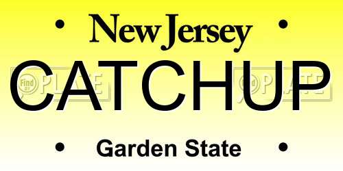 CATCHUP New Jersey License Plate
