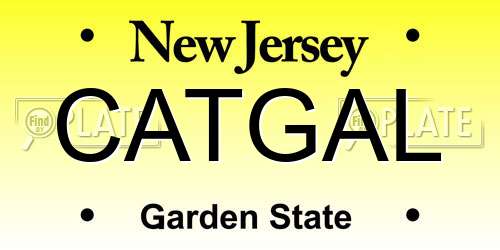 CATGAL New Jersey License Plate