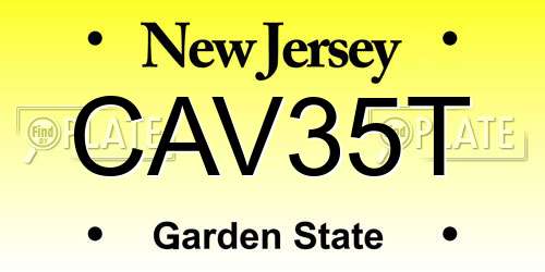 CAV35T New Jersey License Plate