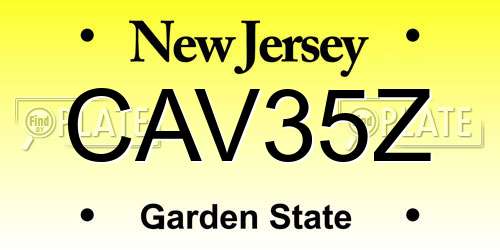 CAV35Z New Jersey License Plate