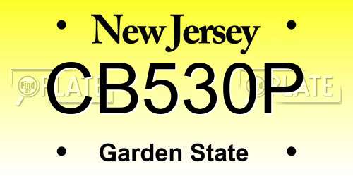 CB530P New Jersey License Plate