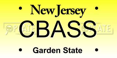 CBASS New Jersey License Plate