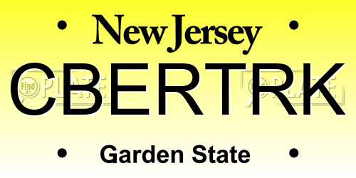 CBERTRK New Jersey License Plate