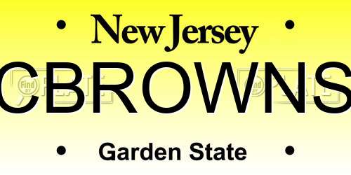 CBROWNS New Jersey License Plate