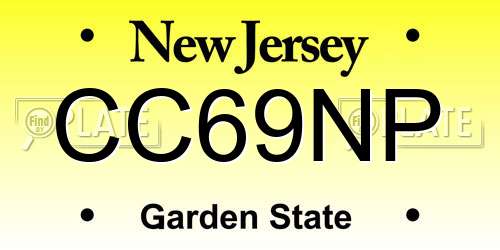 CC69NP New Jersey License Plate