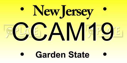 CCAM19 New Jersey License Plate