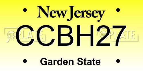 CCBH27 New Jersey License Plate