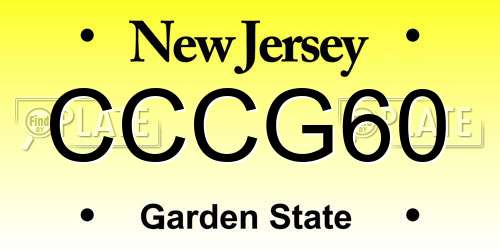 CCCG60 New Jersey License Plate