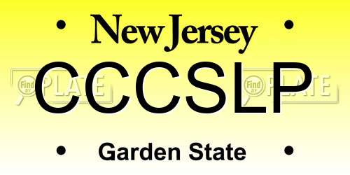 CCCSLP New Jersey License Plate