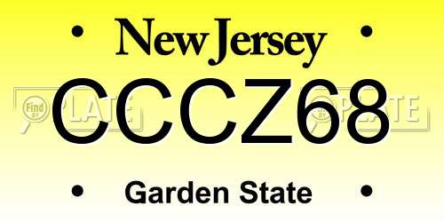 CCCZ68 New Jersey License Plate