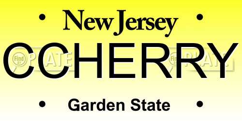 CCHERRY New Jersey License Plate