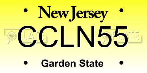 CCLN55 New Jersey License Plate