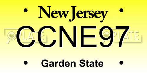 CCNE97 New Jersey License Plate