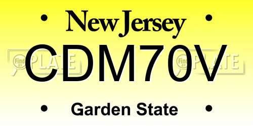 CDM70V New Jersey License Plate
