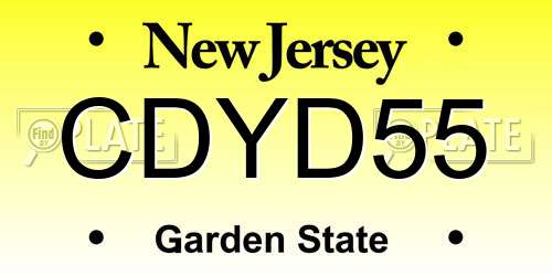 CDYD55 New Jersey License Plate