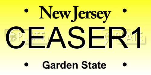 CEASER1 New Jersey License Plate
