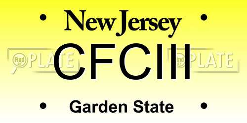 CFCIII New Jersey License Plate