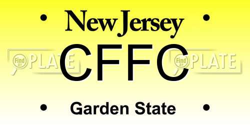 CFFC New Jersey License Plate