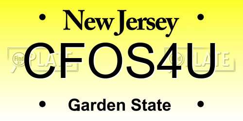 CFOS4U New Jersey License Plate