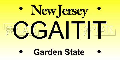CGAITIT New Jersey License Plate