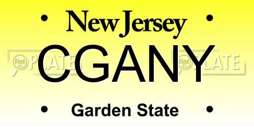 CGANY New Jersey License Plate