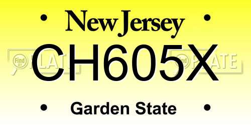 CH605X New Jersey License Plate