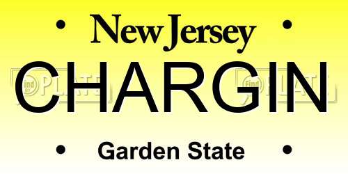 CHARGIN New Jersey License Plate