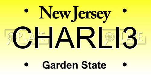 CHARLI3 New Jersey License Plate