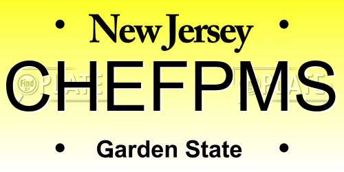 CHEFPMS New Jersey License Plate