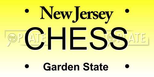 CHESS New Jersey License Plate