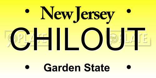 CHILOUT New Jersey License Plate