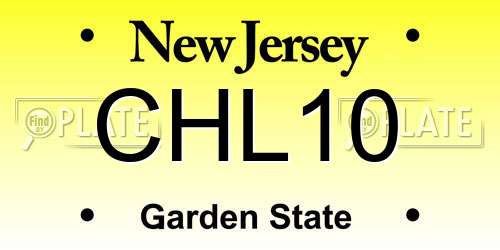 CHL10 New Jersey License Plate