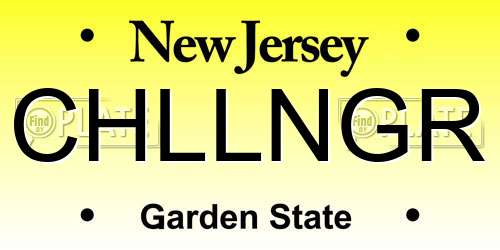 CHLLNGR New Jersey License Plate