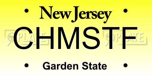CHMSTF New Jersey License Plate