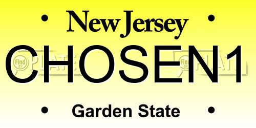 CHOSEN1 New Jersey License Plate
