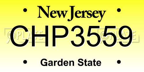 CHP3559 New Jersey License Plate