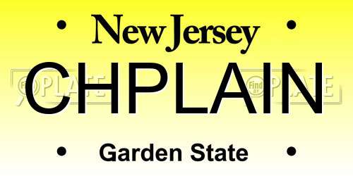 CHPLAIN New Jersey License Plate