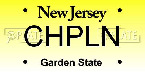 CHPLN New Jersey License Plate