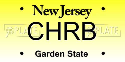 CHRB New Jersey License Plate